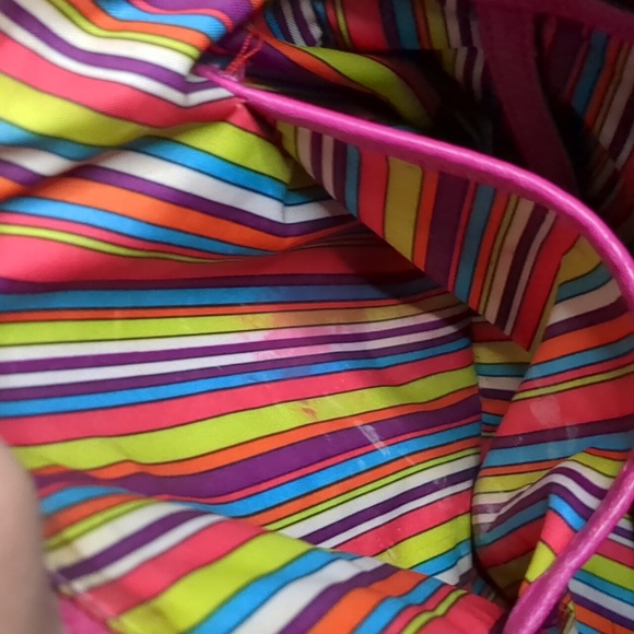 DANIER* Genuine leather hot pink crossbody bag front pouch zip top 2comp - Picture 10 of 17